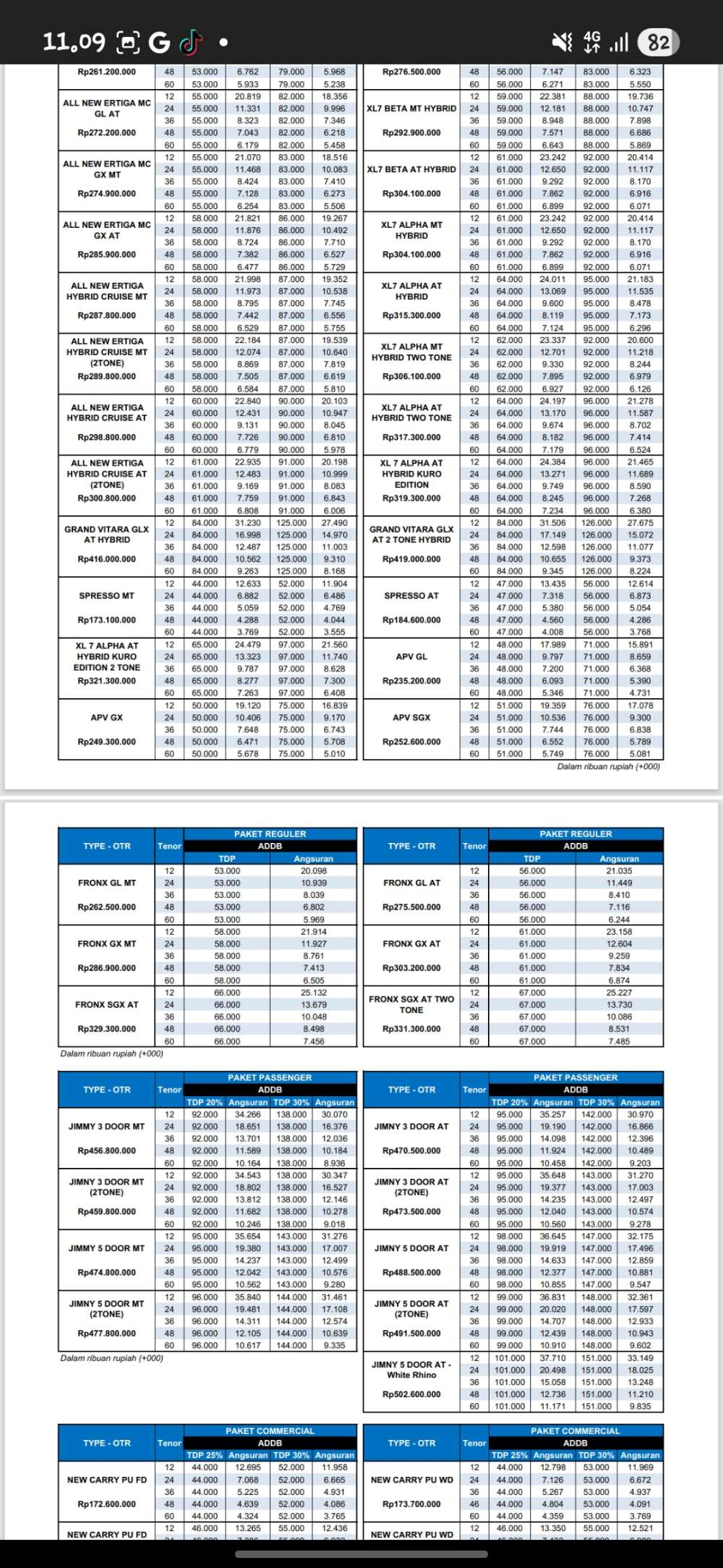 Pricelist 1